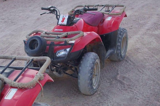 1 Hour ATV at Giza Pyramids from Cairo - Getting set up on the ATV