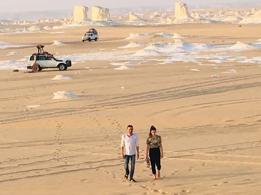 3 Days 2 Nights Visit White Desert & Bahariya From Cairo - Day 2: Black Desert, hot springs, and Crystal Mountain