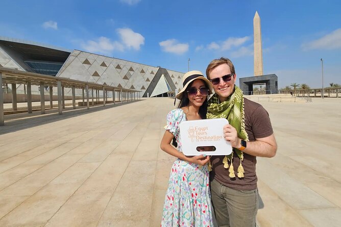 All in one Giza Pyramids, Sphinx, Camel, Grand Egy Museum & Lunch - Seeing Khufu and Khafre at Giza
