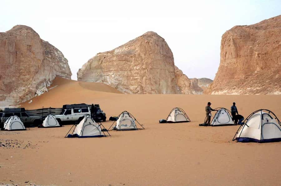Bahariya Oasis Visit Black And White Desert From Cairo - Al-Marsous Mountain and the dark side of the desert