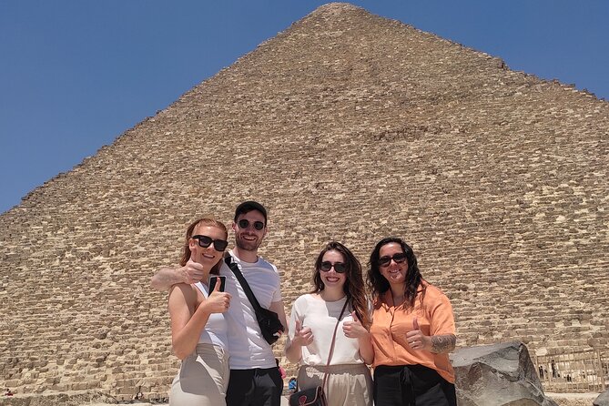 Cairo, Giza Pyramids, Great Sphinx, Egyptian Museum and Bazaar Private Tour - Khafre’s Pyramid and Menkaure’s granite base