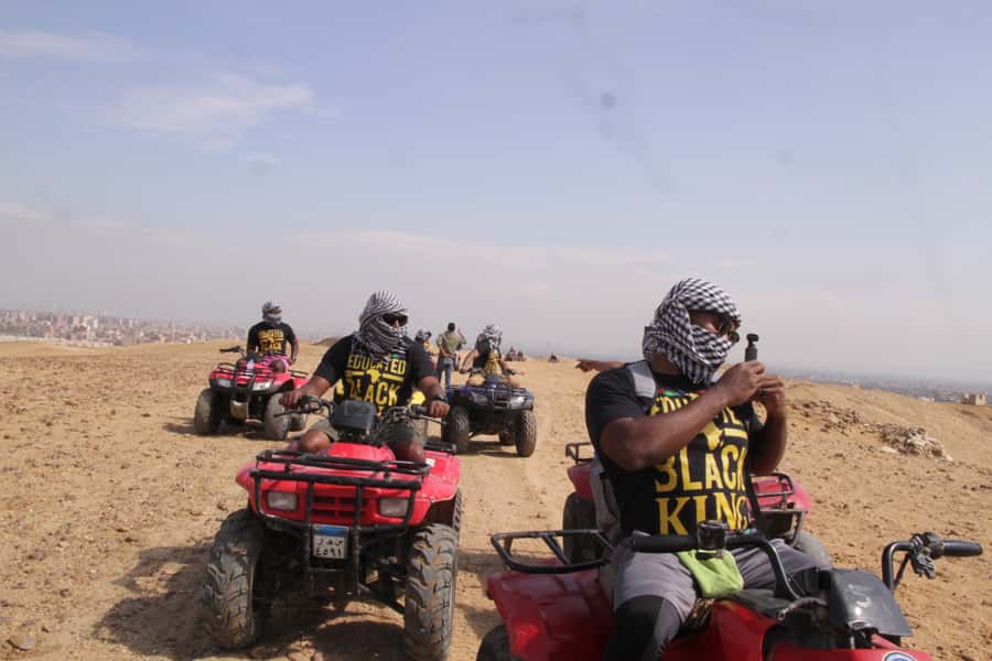 Cairo: Giza Pyramids Tour with Quad Bike Safari & Camel Ride - A five-hour route from Cairo hotels to the Giza desert