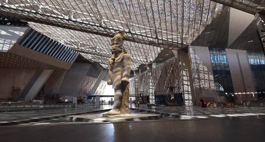 Cairo: Grand Egyptian Museum QR Ticket - The Grand Staircase and its royal statues
