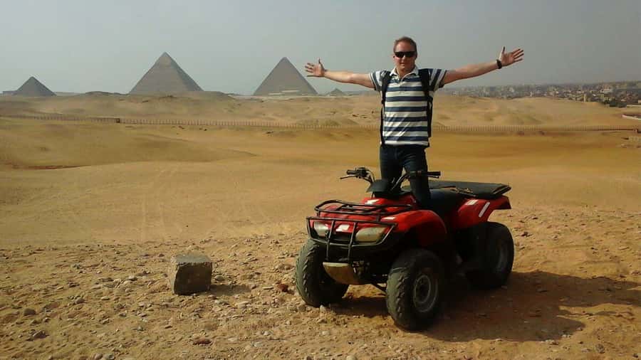 Cairo: Private Quad Bike Desert Tour with Pyramids & Sunset - Oriental entertainment and Bedouin-style details