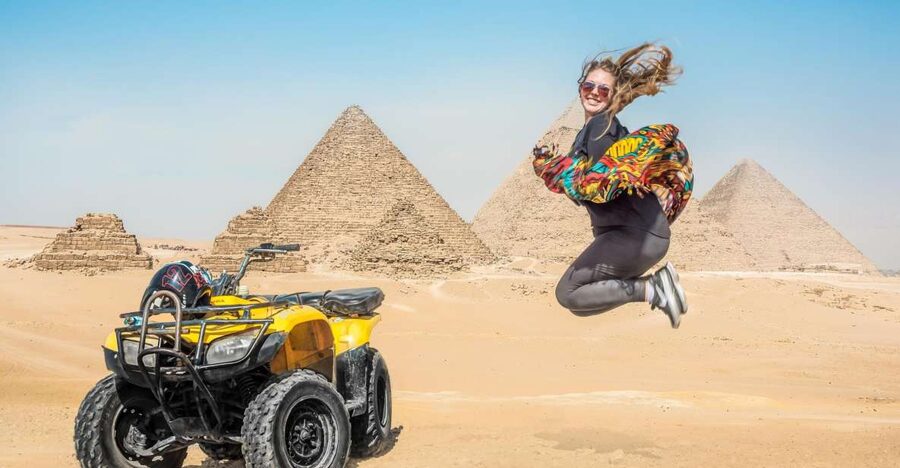 Cairo: Pyramids Quad Bike Adventure & Optional Camel Ride - From Cairo hotel to desert track