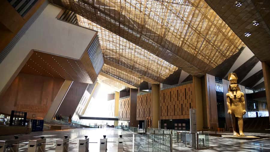 Cairo: The Grand Egyptian Museum Private Guided Tour - The Senusert statues, Grand Staircase, and Victory Column