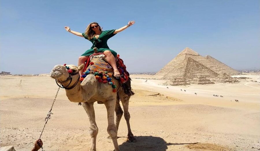 Cairo: Trip Pyramids, Sakkara, & Memphis Tour with Lunch - Camel photos with a clear time limit