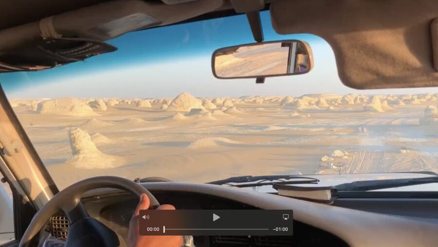 From Cairo: Bahariya Oasis and Black and White Desert Tour - Crystal Mountain, where the rocks catch the light