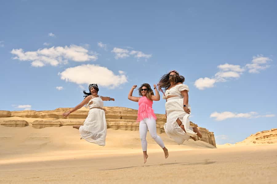From Cairo: Desert Safari, Camel Ride, Magic Lake, & Lunch - Mudawara Mountain for the best broad view