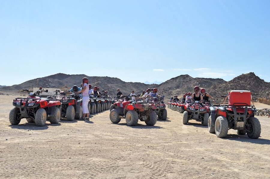 From El Gouna: Dry Canyon Quad Bike Morning Tour - Learning the quad before the desert ride