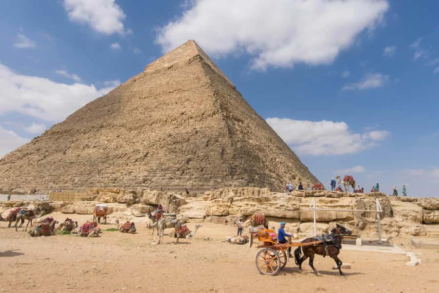 From Giza: Day tour to Giza Pyramids Tour with Pickup - Seeing the Great Pyramid up close