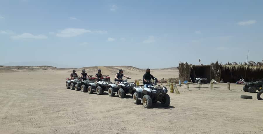From Hurghada: Makadi Bay ATV Tour - The rock formation and sea views