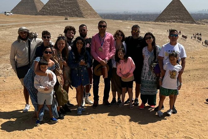 Full-Day Private Tour to Pyramids of Giza, Sphinx, Sakkara pyramid - Three hours among the pyramids at Giza
