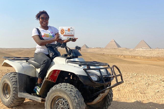 Full Day Tour to Giza with Camel & ATV Ride and Dinner Show - Shopping and an ATV hour in the Sahara