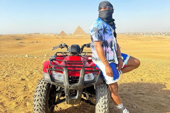 Giza Pyramids, Camel ride, Shopping with ATV Quad bike - Seeing Khufu, Khafre, and Menkaure together