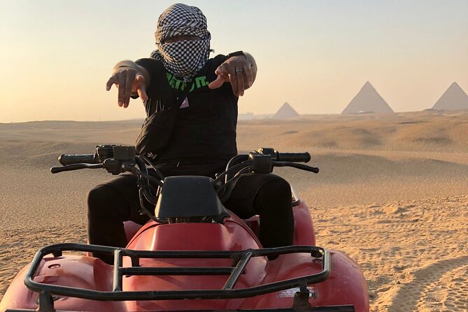 Giza pyramids, Sphinx, ATV bike, Lunch,Camel ride, Dinner cruise& shopping tour - Camel ride: short, photogenic, and not the main event