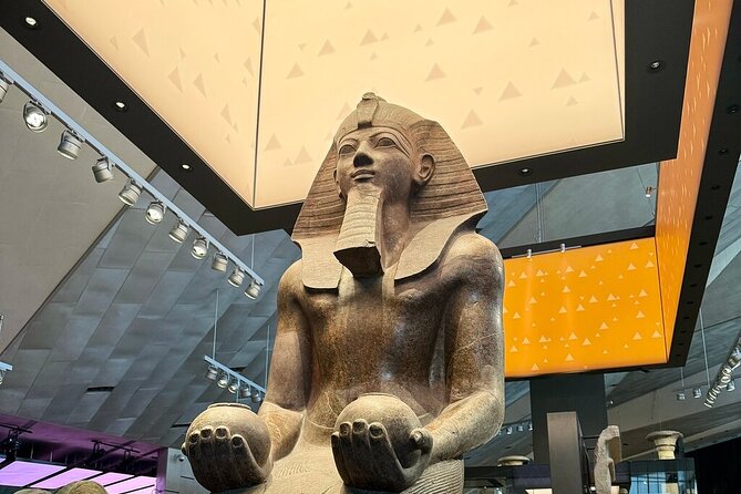 Grand Egyptian Museum, Giza Pyramids and Great Sphinx Tour - The Grand Egyptian Museum, from courtyard to galleries