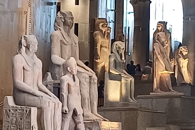 Grand Egyptian Museum, Grand staircase, New Galleries, and lunch. - A note about the pyramids and the tour description