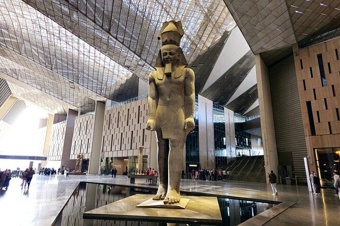 Grand Egyptian Museum, Grand staircase, New Galleries, and lunch. - Starting in the open court