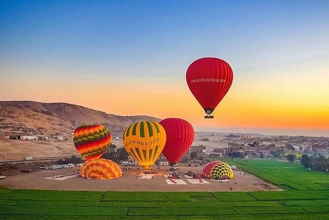 Hot air Balloon Ride In luxor - Watching the balloon inflate before takeoff