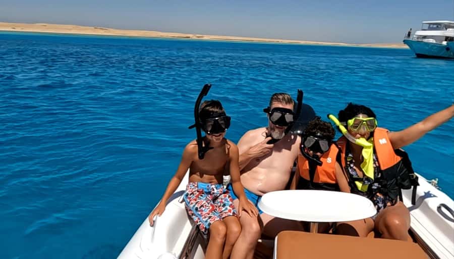 Hurghada: 3-Island Speedboat, Dolphin Watching & Snorkeling - Orange Bay: beautiful, popular, and photo friendly