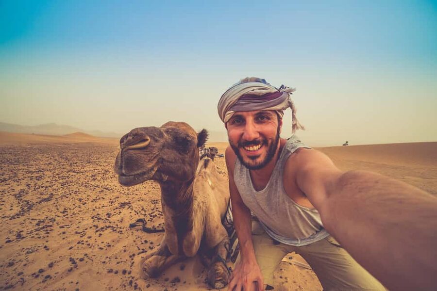 Hurghada: ATV Quad, Jeep and Buggy Safari with BBQ Dinner - Jeep tracks, red hills, and sunset views