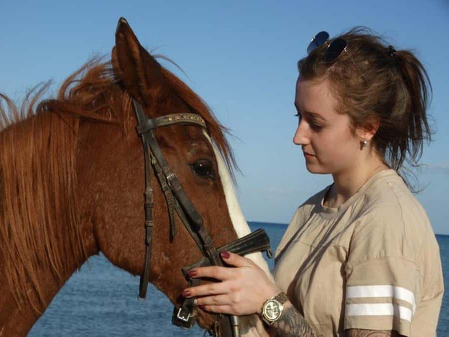 Hurghada: Desert and Sea Horseback Riding Tour with Transfer - The safety briefing before the ride