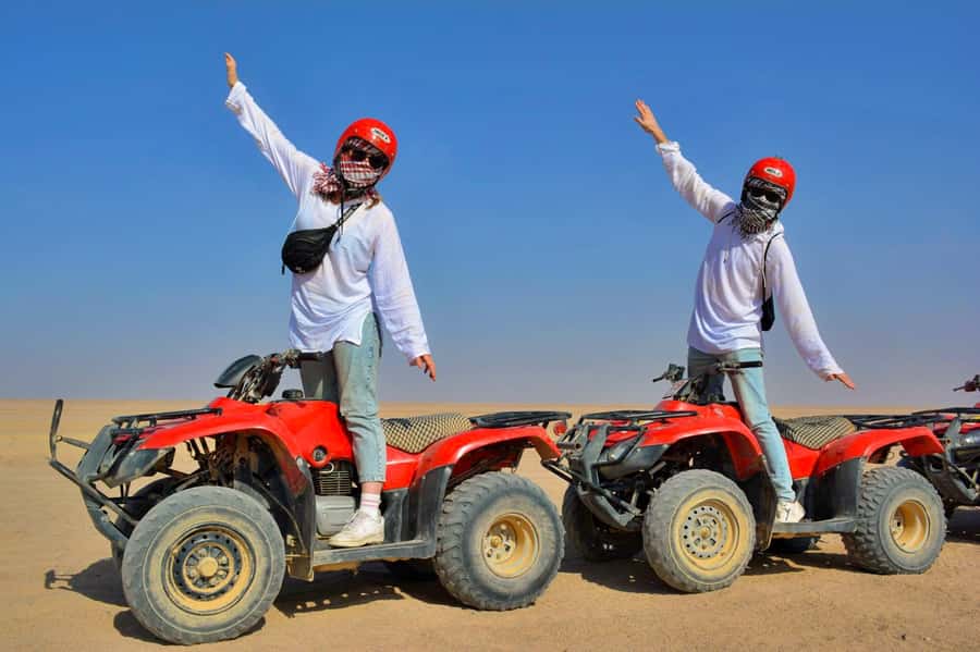 Hurghada: Desert Quad, Bedouin Village, and Camel Ride Tour - Pickup from Hurghada and the first safety check