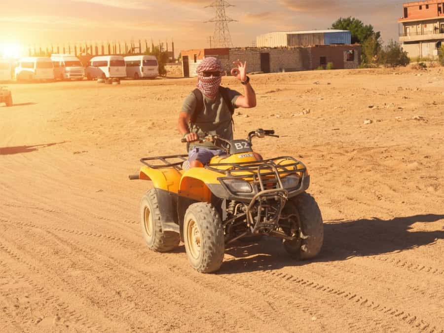 Hurghada: Desert Quad Bike Camel Ride with Optional GoPro - The route, from the quad base to the Red Sea