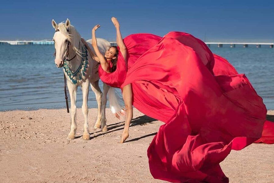 Hurghada: Desert & Sea Horse Riding with + 360° Photos - Riding beside the Red Sea