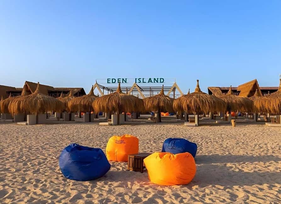 Hurghada: Eden Island Day Trip with Water Sports and Lunch - Key points at a glance