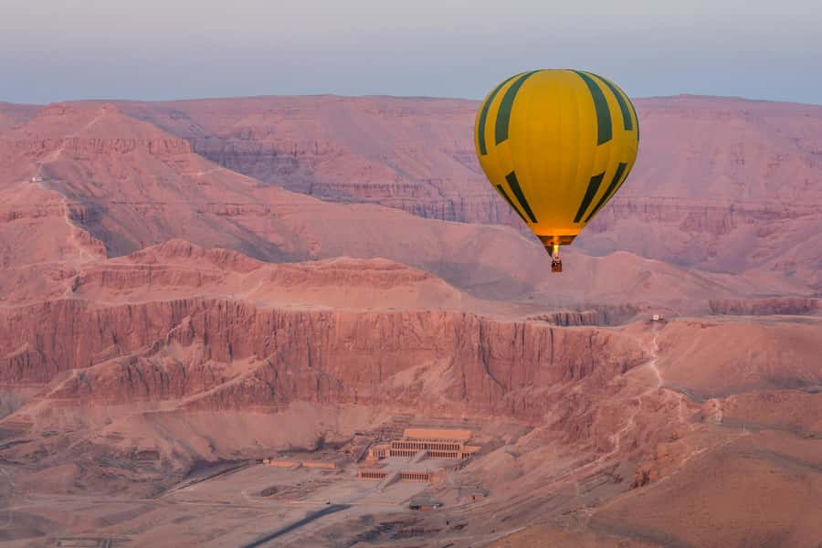 Hurghada: Luxor Hot Air Balloon Ride and Day Tour With Meals - Karnak Temple after a long morning