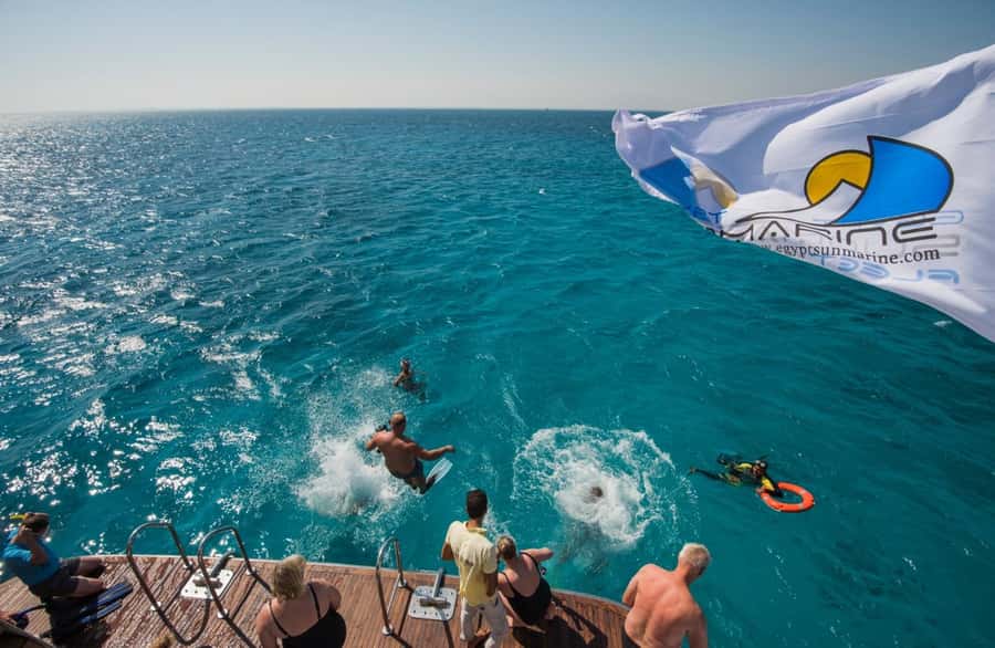 Hurghada: Luxury Orange Bay Cruise with Lunch and Pickup - A boat with useful space, not private-yacht luxury