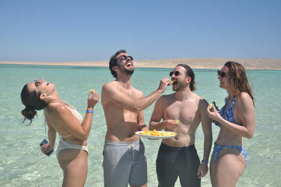 Hurghada: Private Speedboat Adventure with Snacks & Pick-up - Snorkeling over coral reefs