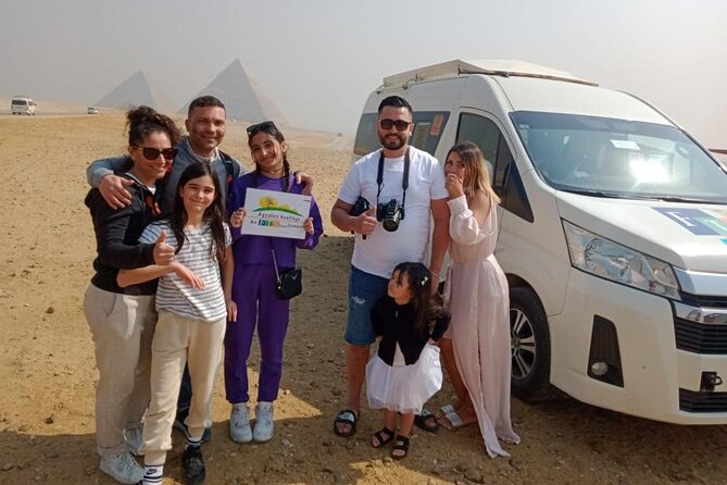 Hurghada Pyramids & Museum Small Group Tour by Van - Reaching the Giza Pyramids after the desert drive