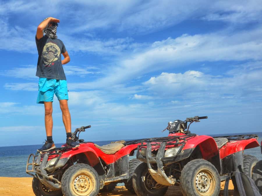 Hurghada Quad & ATV Ride with Camel, Desert Vibes & Sea View - The five-minute camel stop