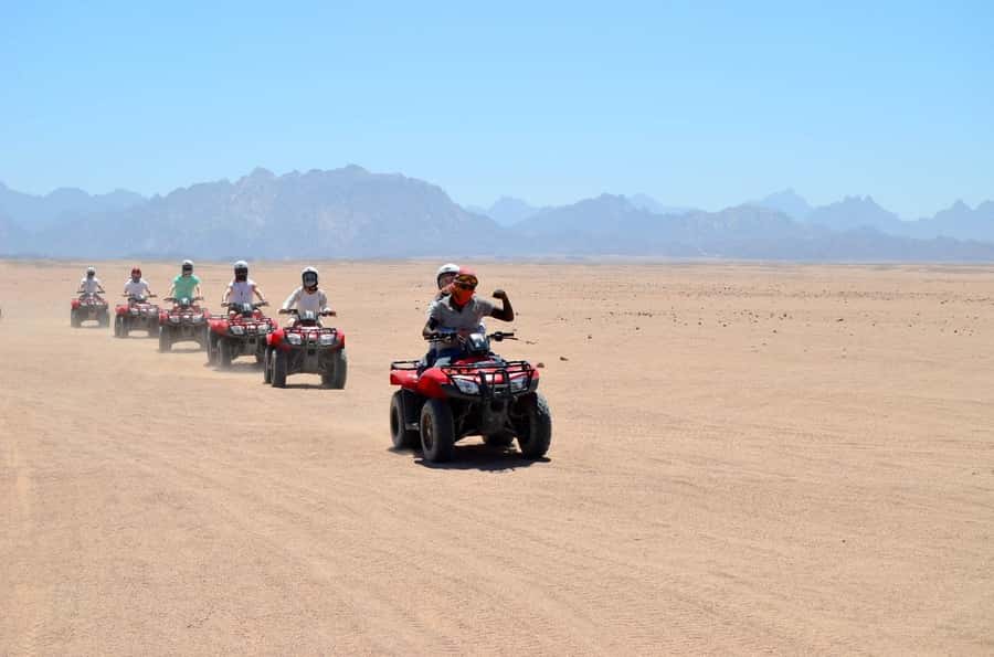 Hurghada: Quad Bike, Buggy, and Camel Ride & Bedouin Village - The 30-minute quad ride across the desert