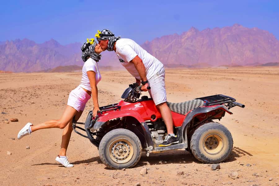 Hurghada: Safari Jeep, Quad, Buggy, Camel Ride & BBQ Dinner - Pickup from Hurghada and the ride into the desert