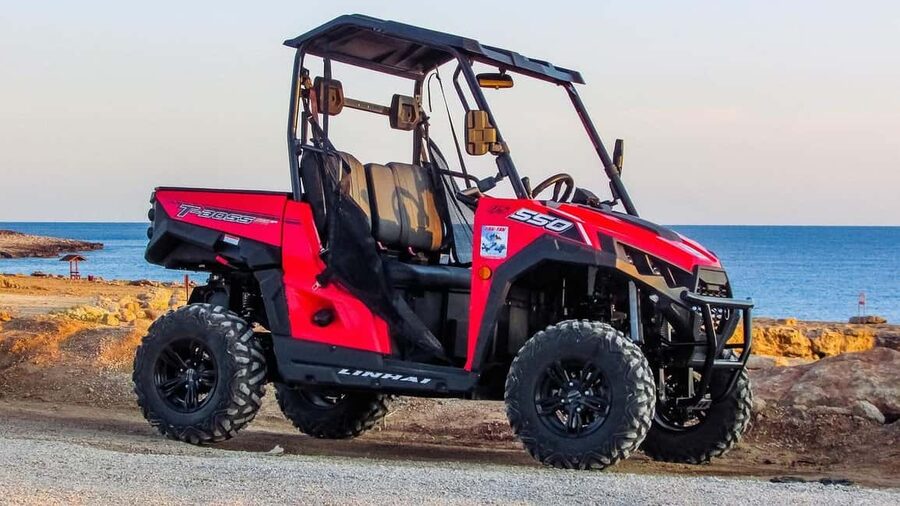 Hurghada: Sea and Mountains Quad or Buggy Family Tour - Quad biking toward Makadi Bay