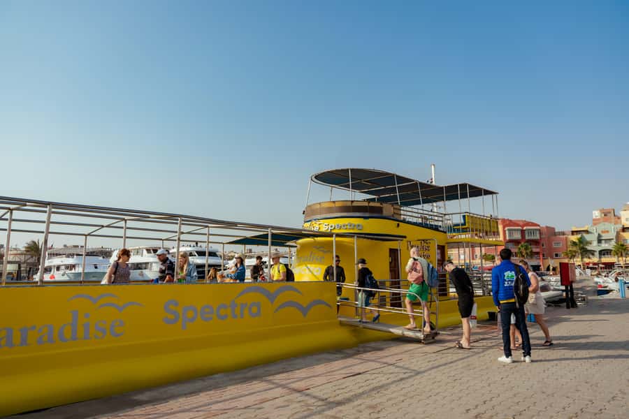 Hurghada: Semi-Submarine Boat Tour w/ Snorkeling & Transfer - The 30-minute ride to Hurghada Marina