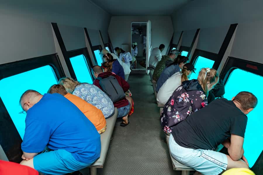 Hurghada: Semi-Submarine Boat Tour w/ Snorkeling & Transfer - Boarding a spacious semi-submarine at the marina