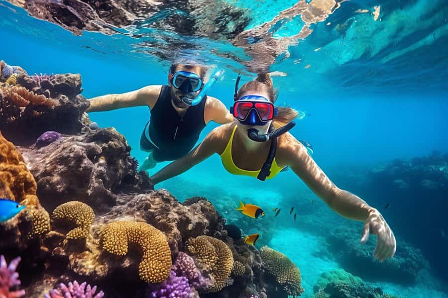 Hurghada: Speedboat Dolphin Watching & Snorkeling with Lunch - A white-sand island, sandbar, or shallow-water stop