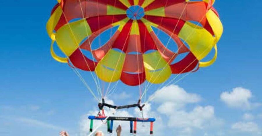 Hurghada: Speedboat Parasailing Adventures & Hotel Pick up - Flying above Hurghada’s Red Sea