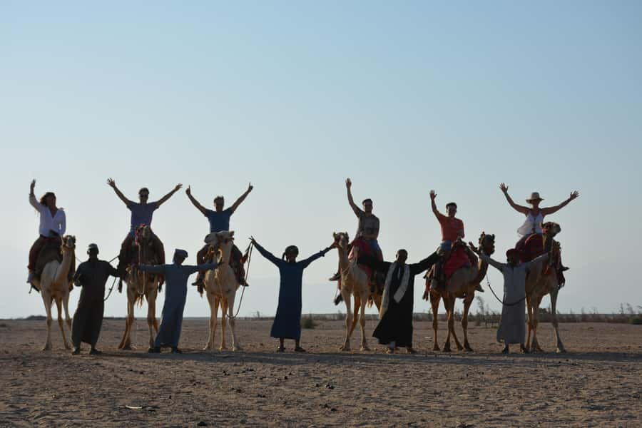 Hurghada: Sunset Camel Ride with Dinner - Tea, bread, herbs, and a glimpse of desert life