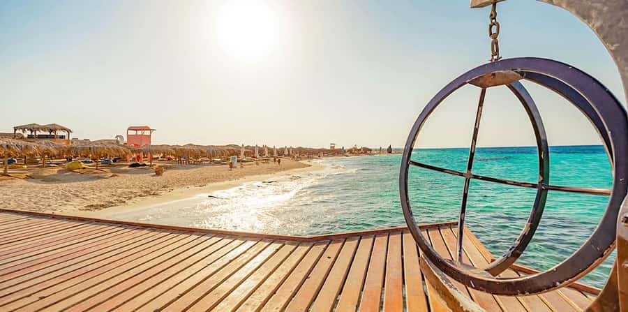 Hurghada: Sunset Hula Hula Island W/ Snorkeling & Lunch - A Red Sea island day for $19