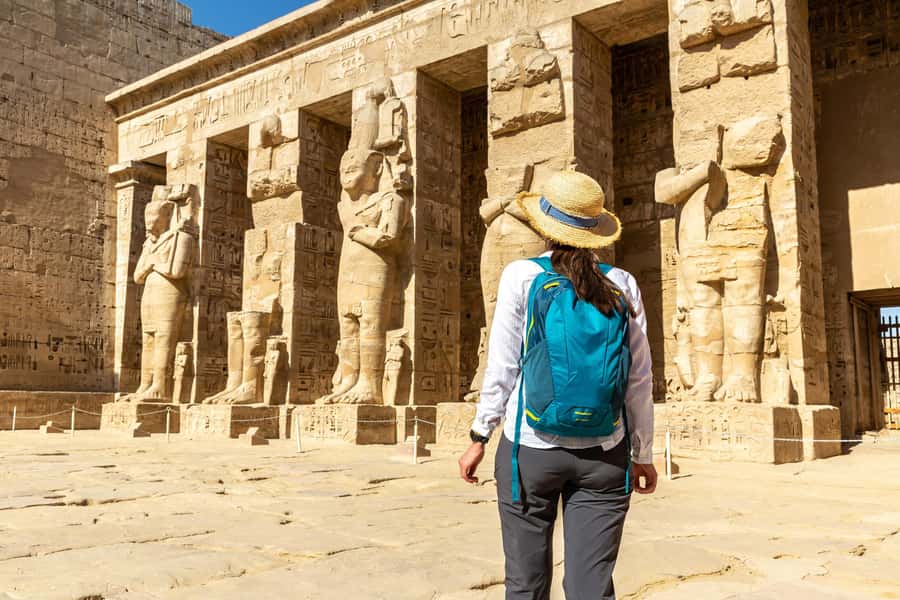 Luxor: Hot Air Balloon & Private tour to West bank and Lunch - Medinet Habu and the huge entrance to Ramses III’s temple