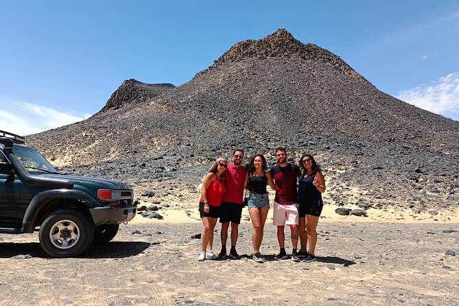 Overnight camping black and white desert. - Agabat Valley before the overnight camp