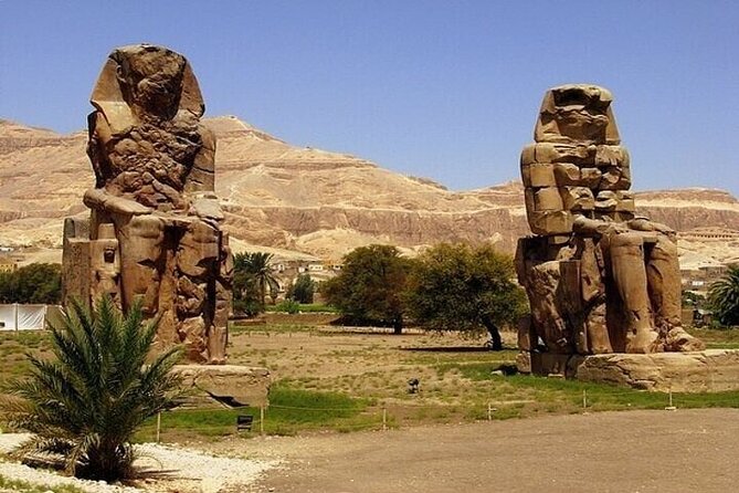 Private Day from Cairo to Luxor by plane with hotel,balloon,west,east and lunch - Colossi of Memnon and a local lunch