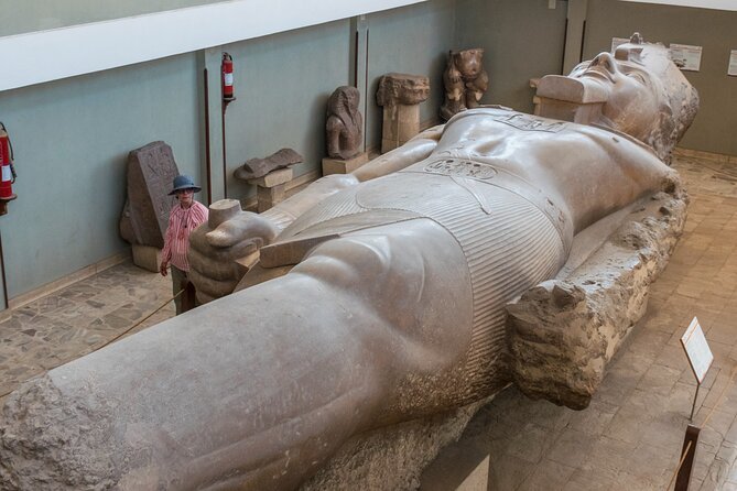 Private Day Tour Saqqara Pyramids, Memphis and Dahshur Pyramids - The alabaster sphinx at Mit Rahina