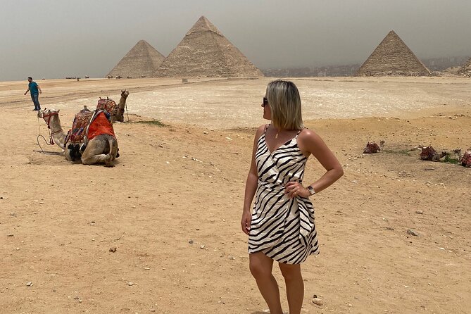 private Giza Pyramids,Sphinx and the New Grand Egyptian Museum - The panoramic viewpoint and camel ride